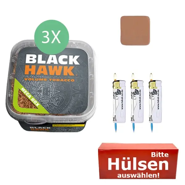 Black Hawk Tabak 3x Eimer mit wählbaren Filterhülsen Black Hawk Tabak 3x Eimer mit wählbaren Filterhülsen