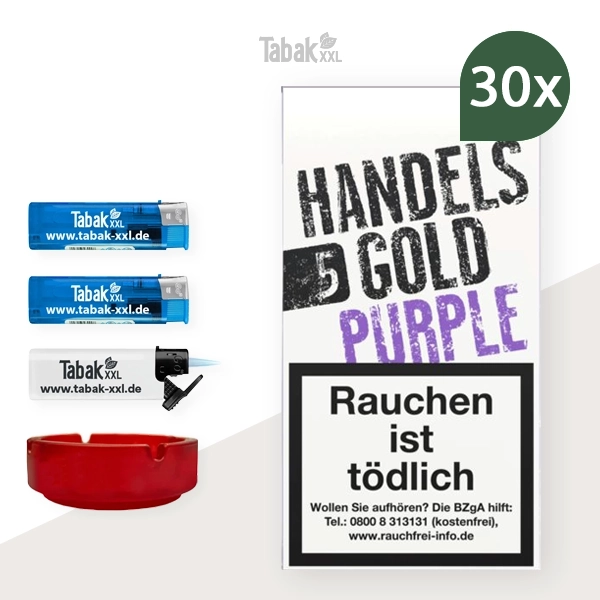 30x-handelsgold-zigarillos-purple-xs-wild-berry-+-2x-elektro-feuerzeuge-+-1x-sturmfeuerzeug-+-1x-aschenbecher