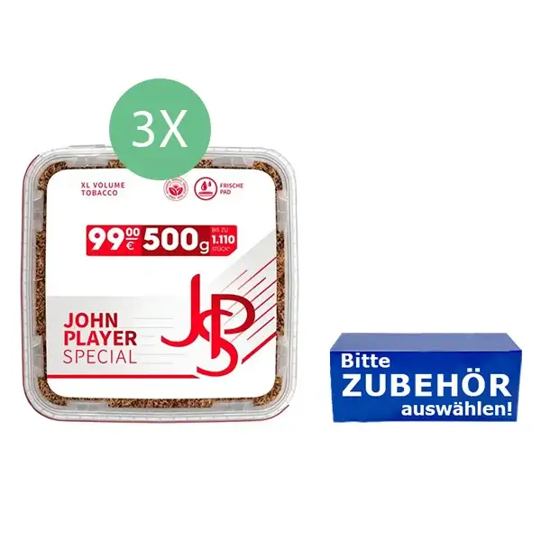 3x Jps Tabak XL mit Zubehör