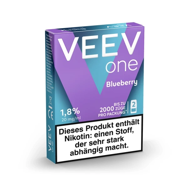 veev one pods blueberry packaging seitlich veev one pods blueberry packaging seitlich