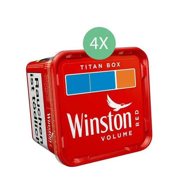 Winston Tabak Red 4 x Titan Box mit wählbarem Zubehör