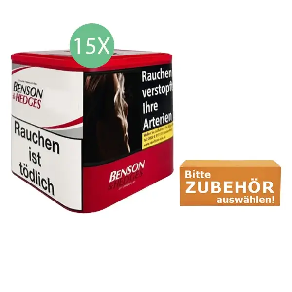 Benson & Hedges Tabak 15 x Dose mit wählbarem Zubehör