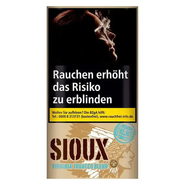 Der Sioux Virginia Blue Drehtabak in der 30g Pouch