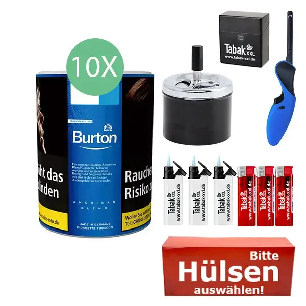 Burton Tabak Blue 10 x Dose mit wählbaren Hülsen Burton Tabak Blue 10 x Dose mit wählbaren Hülsen