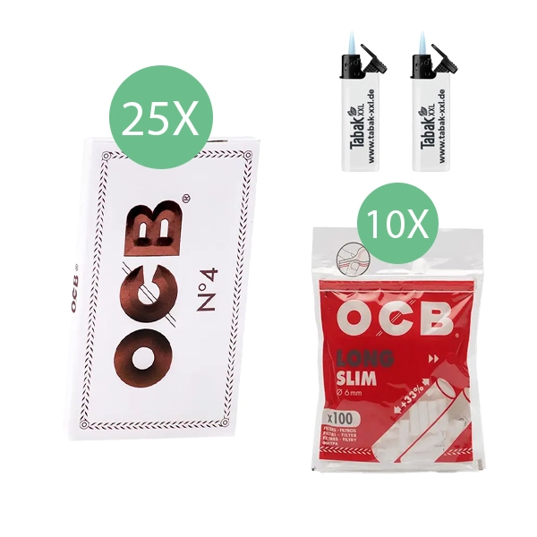25x-ocb-blaettchen-weiss-no-4-100-blatt-+-10x-ocb-long-slim-filter-+-2x-sturmfeuerzeuge 25x-ocb-blaettchen-weiss-no-4-100-blatt-+-10x-ocb-long-slim-filter-+-2x-sturmfeuerzeuge