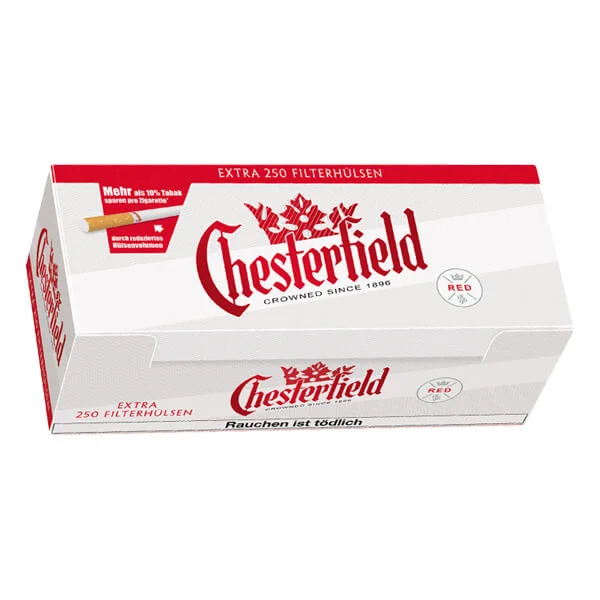 Chesterfield Red Extra Size Filterhülsen 250er Packung Chesterfield Red Extra Size Filterhülsen 250er Packung