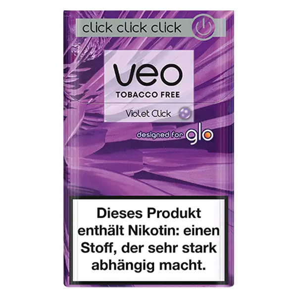 Die nikotinfreien veo Sticks for glo im Geschmack Violet Click