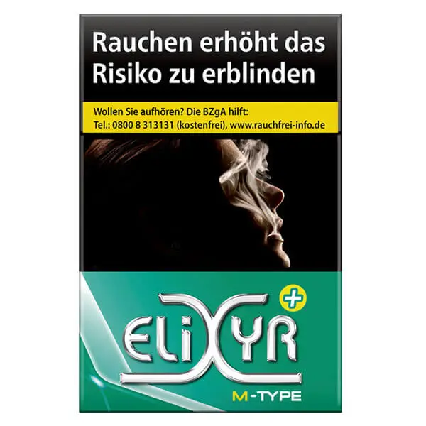 Die Elixyr Plus Zigaretten im original Pack.