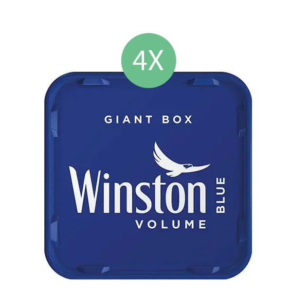 Winston Tabak Blue 4 x Giant Box mit wählbarem Zubehör