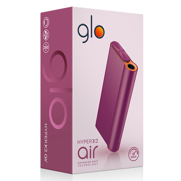 Die Glo Hyper Air in der Farbe Velvet Pink in der Verpackung vertikal dargestellt