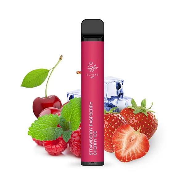 elfbar e zigarette 600 strawberry raspberry cherry ice 20 mg einweg