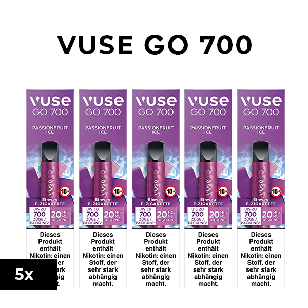 5x VUSE Go 700 Passionfruit Ice