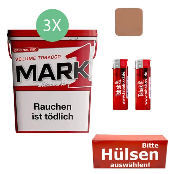 Mark 1 Tabak Red XXL 3 x Eimer mit Filterhülsen Mark 1 Tabak Red XXL 3 x Eimer mit Filterhülsen