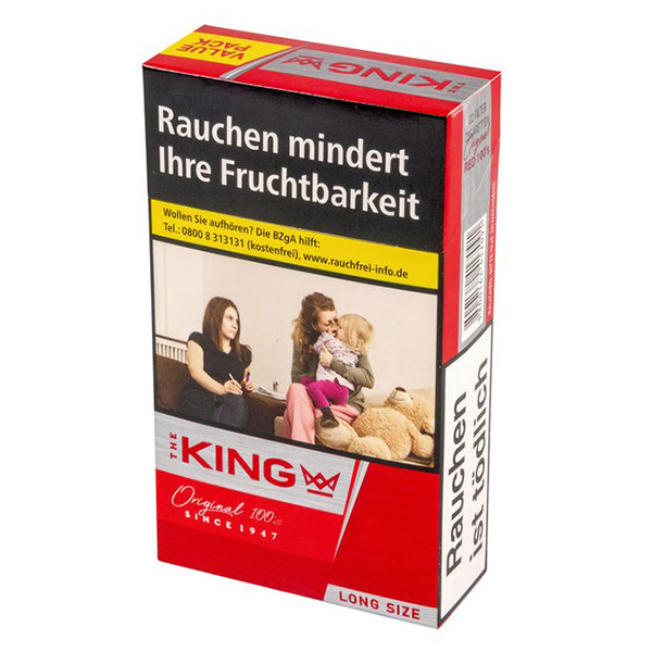 Die King Red Zigaretten im Value Pack.