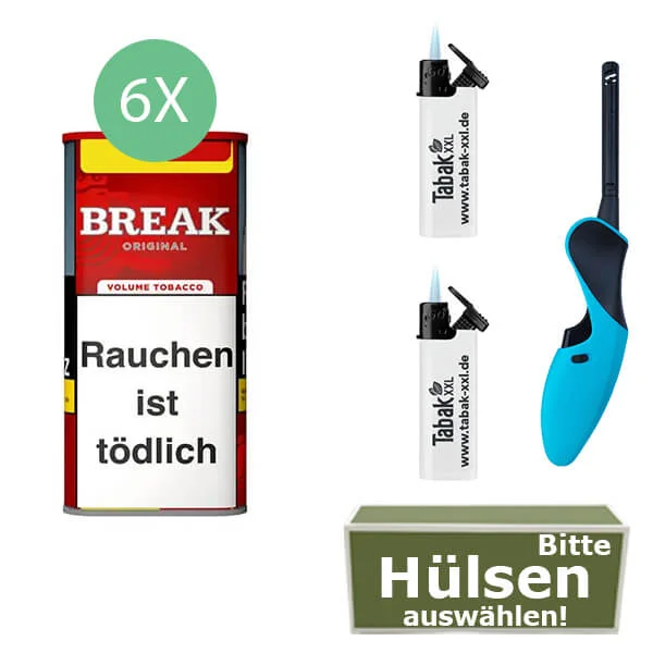 Break Tabak XXL Red 6 x Dose mit wählbaren Hülsen