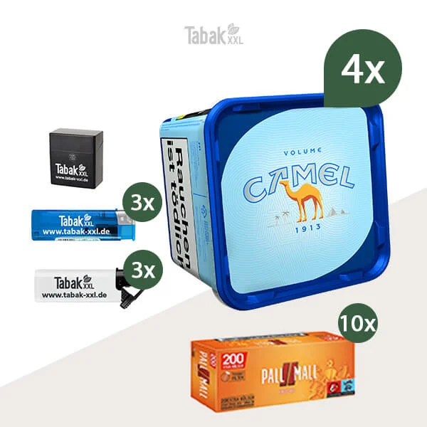 4x-camel-volumentabak-blue-eimer-mit-2000-extra-huelsen-xxl