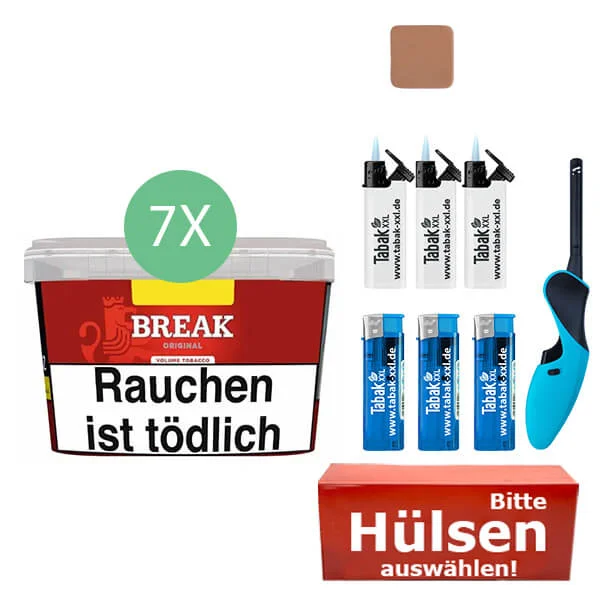 Break Tabak Red 7 x Mega Box mit wählbaren Filterhülsen Break Tabak Red 7 x Mega Box mit wählbaren Filterhülsen