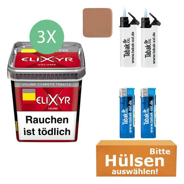 Elixyr Tabak Red 3 x Eimer mit wählbaren Filterhülsen Elixyr Tabak Red 3 x Eimer mit wählbaren Filterhülsen