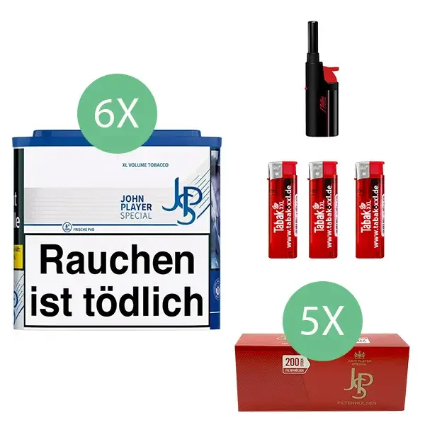 john-player-special-blue-tabak-6-x-dose-mit-1000-filterhuelsen john-player-special-blue-tabak-6-x-dose-mit-1000-filterhuelsen