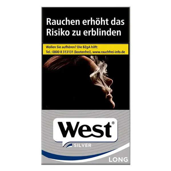 Die West Silver long Zigaretten.