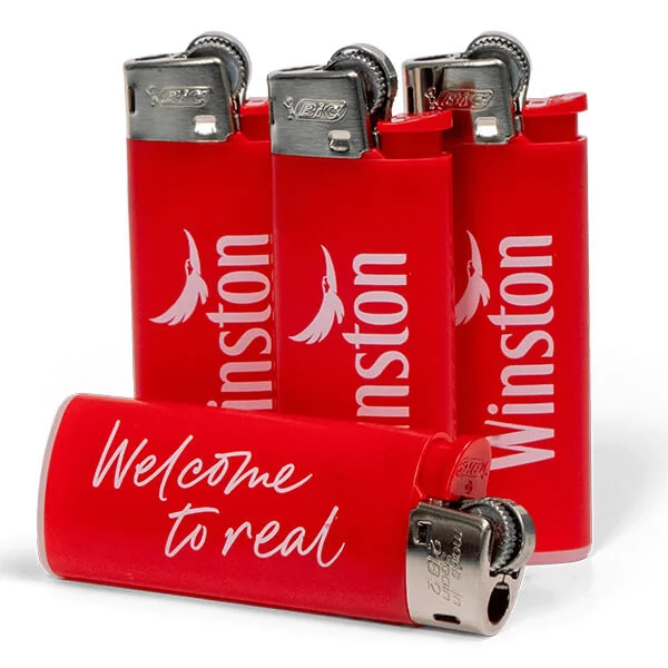 4x Winston Reibradfeuerzeuge
