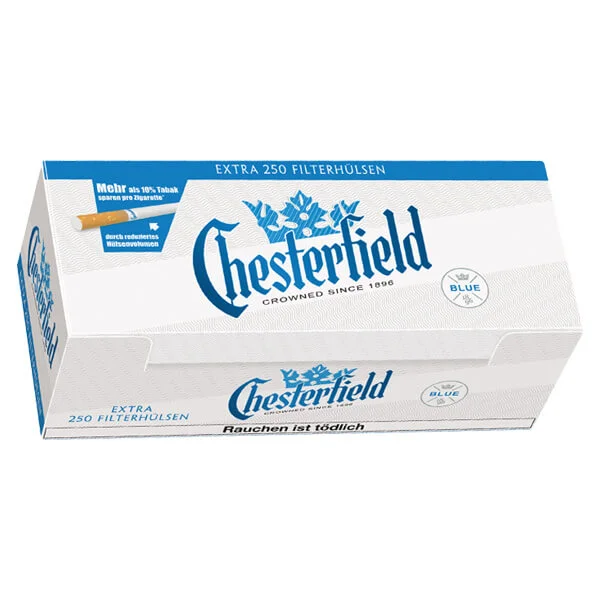 Chesterfield Blue Extra Size Filterhülsen 250er Packung Chesterfield Blue Extra Size Filterhülsen 250er Packung