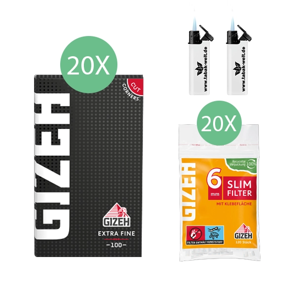 20x-gizeh-blaettchen-black-extra-fine-100-blatt-+-20x-gizeh-slim-filter-+-2x-sturmfeuerzeuge