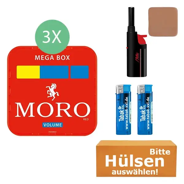 Moro Tabak 3 x Mega Box mit wählbaren Hülsen