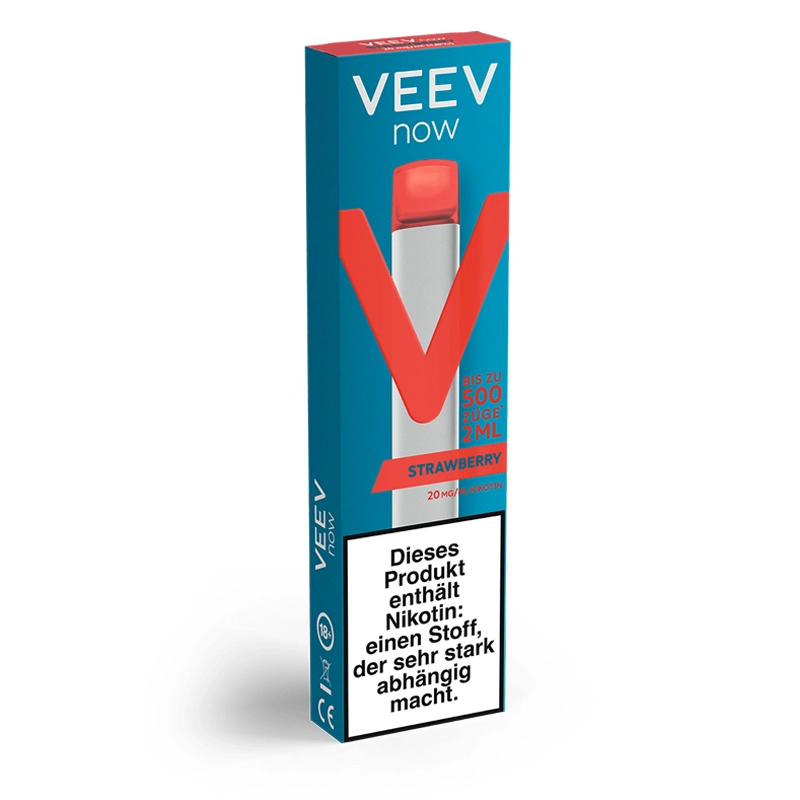 veev now strawberry Originalverpackung seitlich