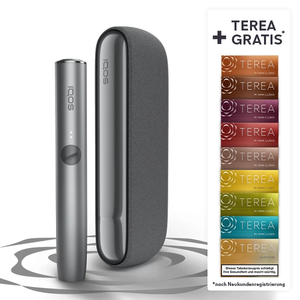 IQOS ILUMA Pebble Grey + bis zu 60 TEREA Sticks nach Registrierung* bei IQOS