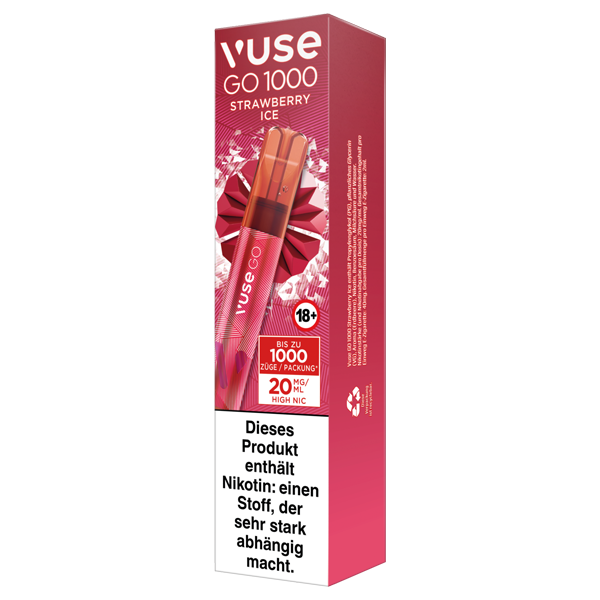 vuse go 1000 strawberry ice verpackung