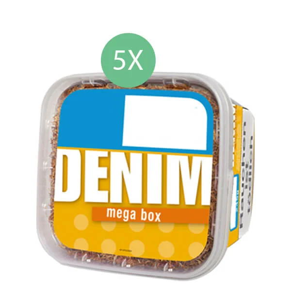 Denim Tabak 5 x Mega Box mit wählbarem Zubehör