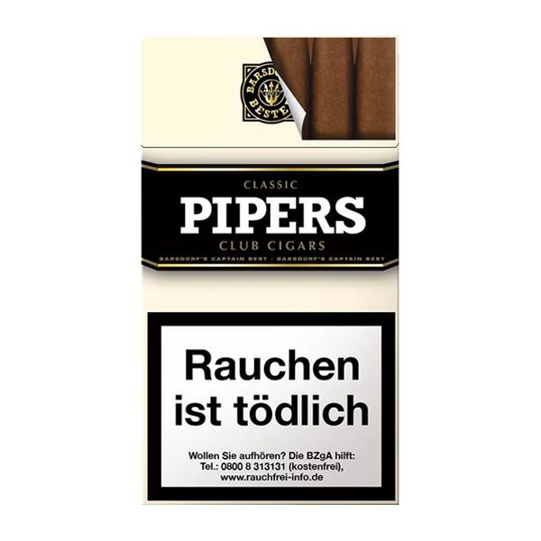 Pipers Zigarillos Classic Club Cigars Weiß S