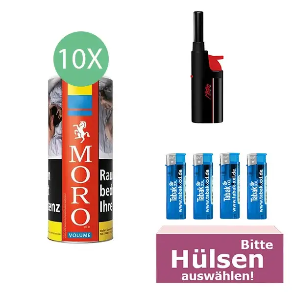 Moro Tabak Rot XL 10x Dose mit wählbaren Hülsen Moro Tabak Rot XL 10x Dose mit wählbaren Hülsen