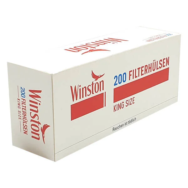 Winston King Size Filterhülsen 200er Packung seitlich Winston King Size Filterhülsen 200er Packung seitlich