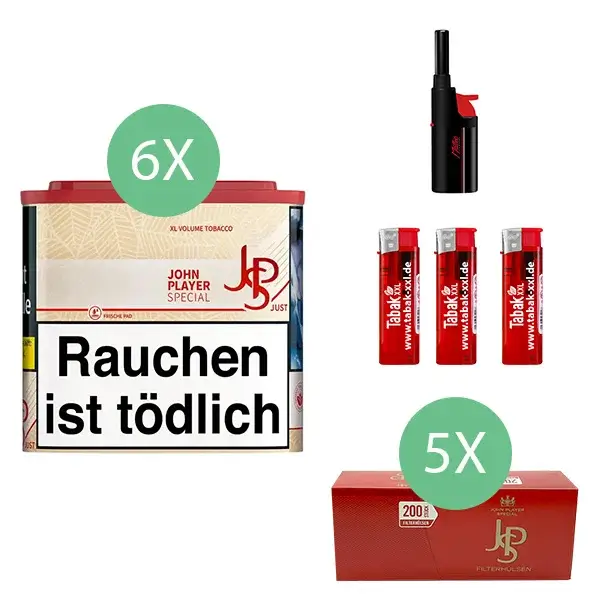 6 Jps Tabak Dosel mit Jps Hülsen