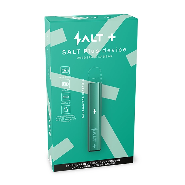 salt-plus-akku-e-zigarette-aquamarine-metallic-500-mah-mehrweg salt-plus-akku-e-zigarette-aquamarine-metallic-500-mah-mehrweg