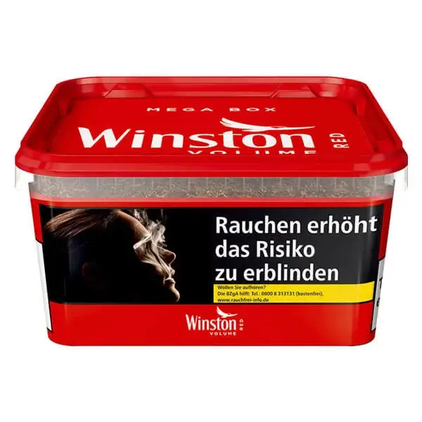 Winston Rot Volumentabak 140g Eimer seitlich Winston Rot Volumentabak 140g Eimer seitlich