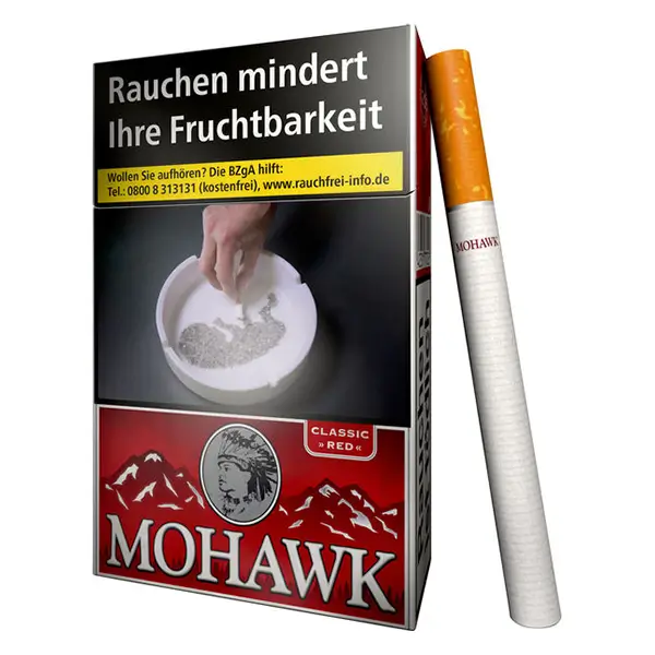 Die Mohawk Red Zigaretten im original Pack.