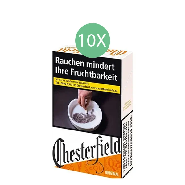 Chesterfield Zigaretten Orange Original Pack Stange Chesterfield Zigaretten Orange Original Pack Stange