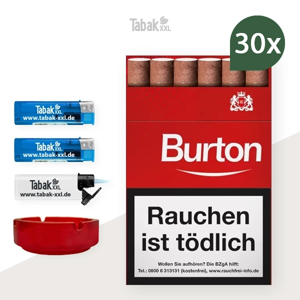 30x-burton-zigarillos-original-rot-l-mit-naturdeckblatt-vanilla-+-2x-elektro-feuerzeuge-+-1x-sturmfeuerzeug-+-1x-aschenbecher 30x-burton-zigarillos-original-rot-l-mit-naturdeckblatt-vanilla-+-2x-elektro-feuerzeuge-+-1x-sturmfeuerzeug-+-1x-aschenbecher
