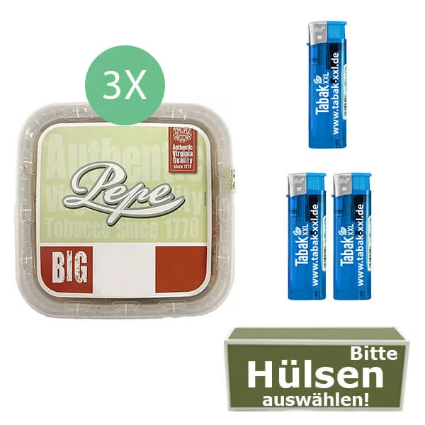 Pepe Tabak Bright Green 3 x Eimer mit wählbaren Hülsen Pepe Tabak Bright Green 3 x Eimer mit wählbaren Hülsen
