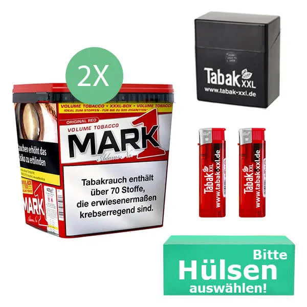 Mark 1 Tabak Red XXXL 2 x 400g Eimer mit Hülsen Mark 1 Tabak Red XXXL 2 x 400g Eimer mit Hülsen