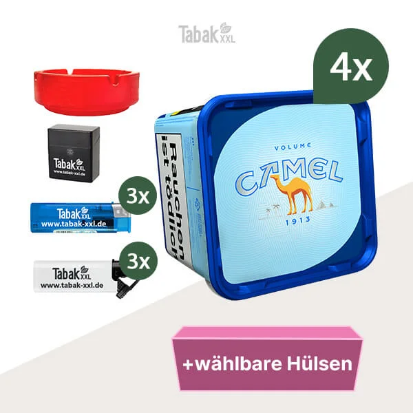 4x-camel-volumentabak-blue-eimer-mit-waehlbaren-huelsen-und-glasaschenbecher-xxl