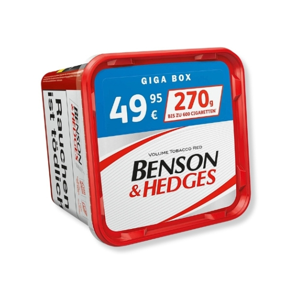 benson hedges red giga box volumentabak