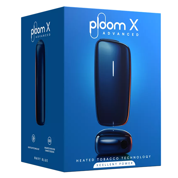 Ploom X Advanced Navy Blue in der Verpackung