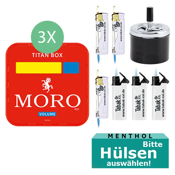 3 x moro titan box mit drehaschenbecher