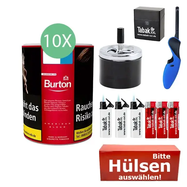 Burton Tabak Red 10 x Dose mit wählbaren Hülsen Burton Tabak Red 10 x Dose mit wählbaren Hülsen