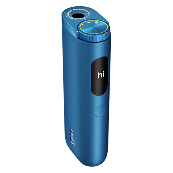 glo_hyper_pro_lapis_blue_device_top Die Glo Hyper Pro in der Farbe Labis Blue von schraeg oben