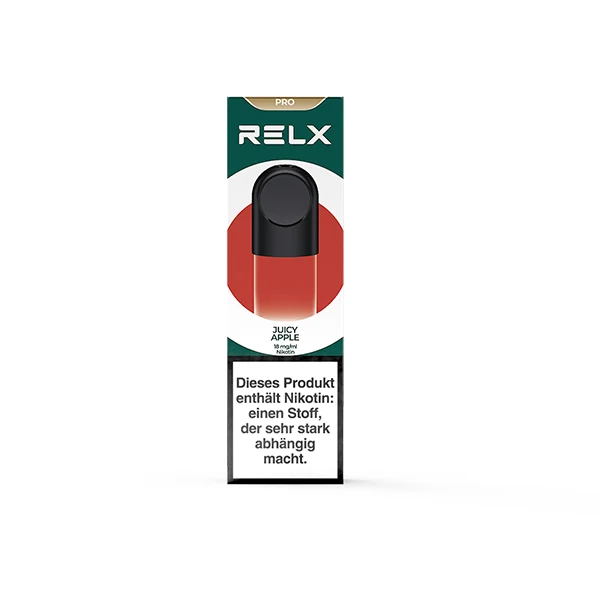 RELX Pods Pro Juicy Apple 18 mg front RELX Pods Pro Juicy Apple 18 mg front